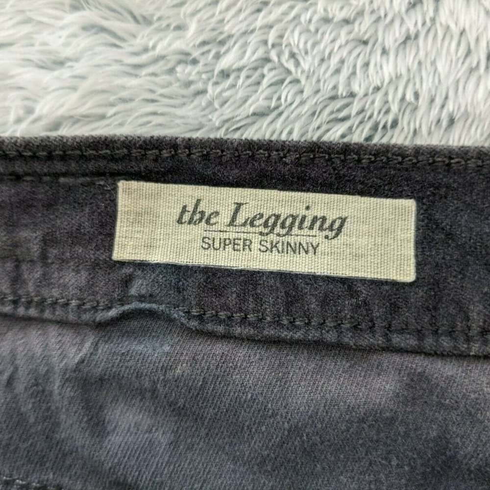 AG Adriano Goldschmied Size 25R Women the legging super skinny black velvet Pant - Picture 6 of 12